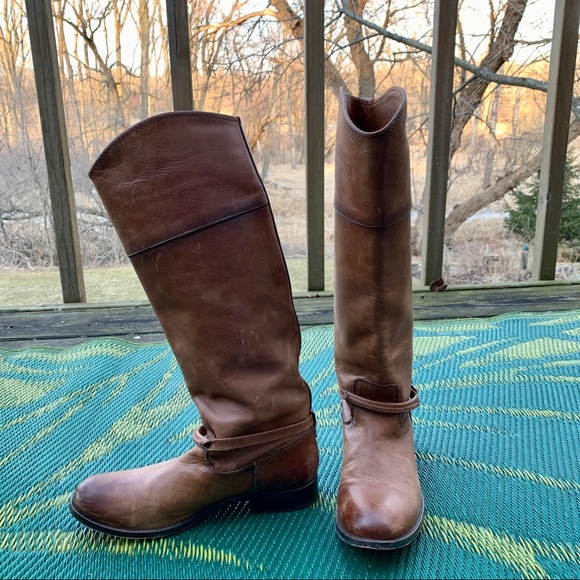 Frye Melissa Seam Tall Cognac - Picture 4 of 8